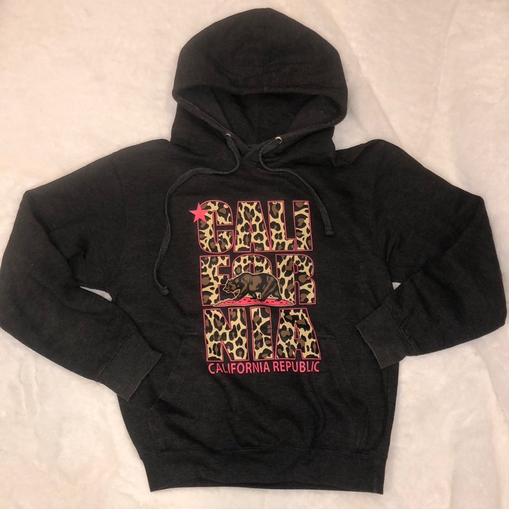 California Hoodie Womens size S Dk Gray